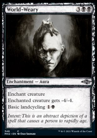 (348) Magic The Gathering Modern Horizons 2: Extras Single: World-Weary  Common