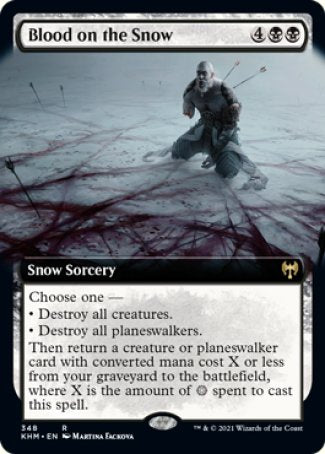 (348) Magic The Gathering Kaldheim: Extras Single: Blood on the Snow Holo Rare