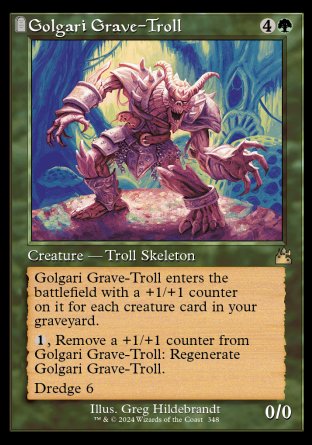 (348) Magic The Gathering Ravnica Remastered: Extras Single: Golgari Grave-Troll (V.2)  Rare