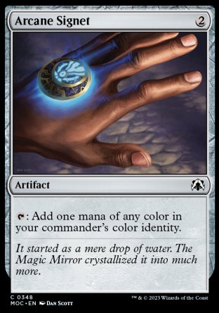 (348) Magic The Gathering Commander: March of the Machine Single: Arcane Signet  Common