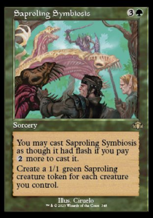 (348) Magic The Gathering Dominaria Remastered: Extras Single: Saproling Symbiosis Holo Rare