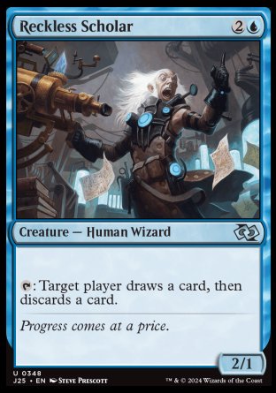 (348) Magic The Gathering Foundations Jumpstart Single: Reckless Scholar  Uncommon
