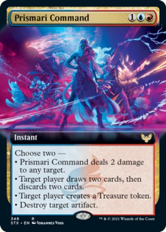 (348) Magic The Gathering Strixhaven: School of Mages: Extras Single: Prismari Command  Rare
