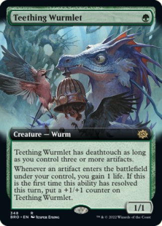 (348) Magic The Gathering The Brothers' War: Extras Single: Teething Wurmlet Holo Rare