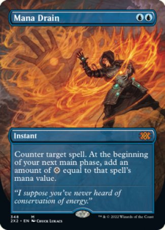 (348) Magic The Gathering Double Masters 2022: Extras Single: Mana Drain (V.1)  Mythic