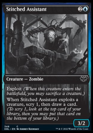 (348) Magic The Gathering Innistrad: Double Feature Single: Stitched Assistant Holo Common