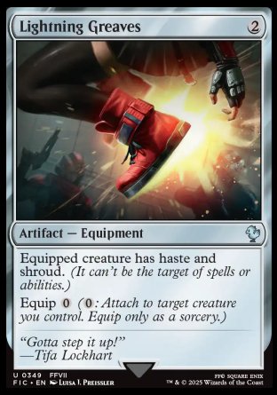 (349) Magic The Gathering Commander: Magic: The Gathering - FINAL FANTASY: Collector's Edition Single: Lightning Greaves Holo Uncommon