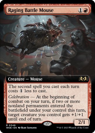 (349) Magic The Gathering Wilds of Eldraine: Extras Single: Raging Battle Mouse  Rare