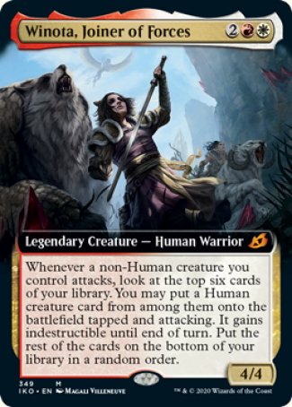 (349) Magic The Gathering Ikoria: Lair of Behemoths: Extras Single: Winota, Joiner of Forces Holo Mythic