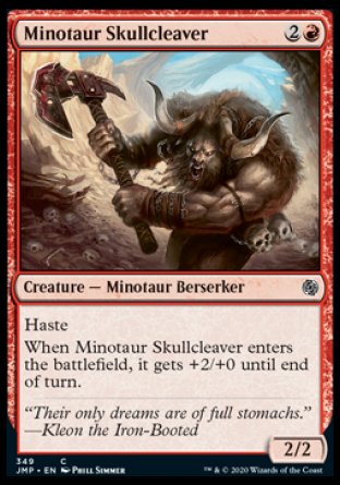 (349) Magic The Gathering Jumpstart Single: Minotaur Skullcleaver  Common