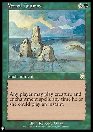 (283) Magic The Gathering The List Single: Vernal Equinox  Rare