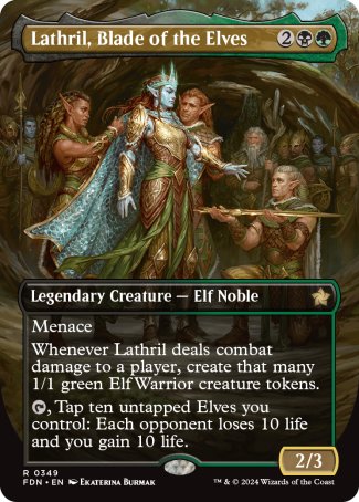(349) Magic The Gathering Magic: The Gathering Foundations: Extras Single: Lathril, Blade of the Elves (V.1)  Rare