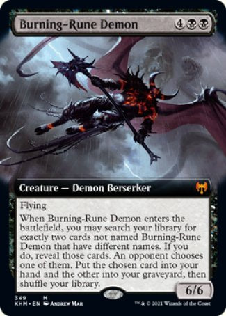 (349) Magic The Gathering Kaldheim: Extras Single: Burning-Rune Demon Holo Mythic