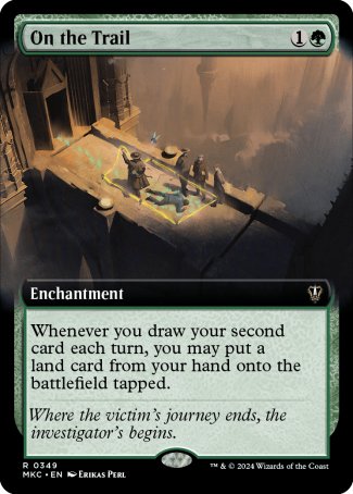 (349) Magic The Gathering Commander: Murders at Karlov Manor: Extras Single: On the Trail  Rare