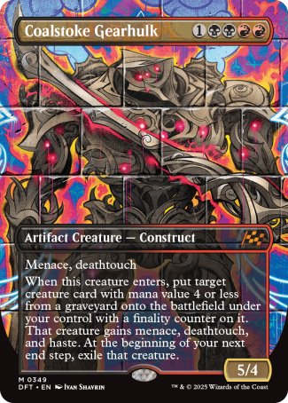 (349) Magic The Gathering Aetherdrift: Extras Single: Coalstoke Gearhulk  Mythic