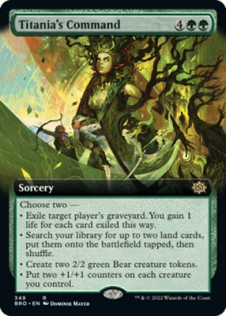 (349) Magic The Gathering The Brothers' War: Extras Single: Titania's Command  Rare