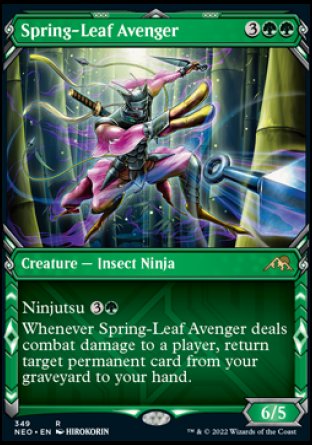 (349) Magic The Gathering Kamigawa: Neon Dynasty: Extras Single: Spring-Leaf Avenger (V.1) Holo Rare