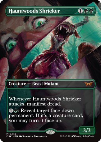 (349) Magic The Gathering Duskmourn: House of Horror: Extras Single: Hauntwoods Shrieker  Mythic