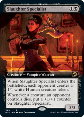 (349) Magic The Gathering Innistrad: Midnight Hunt: Extras Single: Slaughter Specialist Holo Rare
