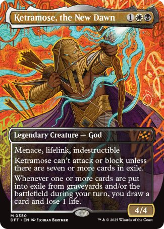 (350) Magic The Gathering Aetherdrift: Extras Single: Ketramose, the New Dawn Holo Mythic