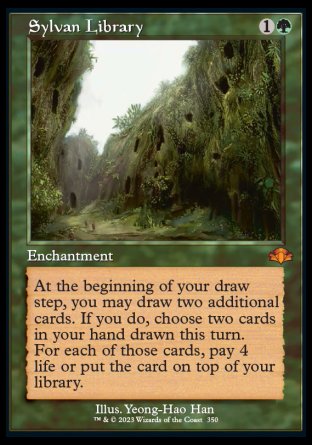 (350) Magic The Gathering Dominaria Remastered: Extras Single: Sylvan Library (V.1)  Mythic