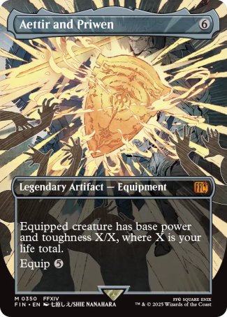 (350) Magic The Gathering Magic: The Gathering - FINAL FANTASY: Extras Single: Aettir and Priwen  Mythic