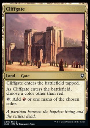 (350) Magic The Gathering Commander Legends: Battle for Baldur's Gate Single: Cliffgate Holo Common