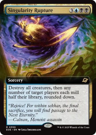 (350) Magic The Gathering Edge of Eternities: Extras Single: Singularity Rupture Holo Rare