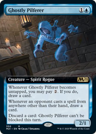 (350) Magic The Gathering Core 2021: Extras Single: Ghostly Pilferer Holo Rare