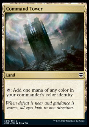 (350/361) Magic The Gathering Commander Legends Single: Command Tower Holo Common