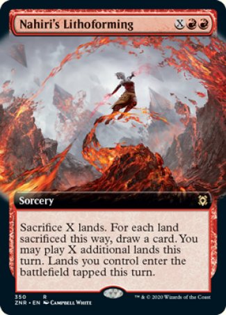 (350) Magic The Gathering Zendikar Rising: Extras Single: Nahiri's Lithoforming  Rare