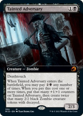 (350) Magic The Gathering Innistrad: Midnight Hunt: Extras Single: Tainted Adversary Holo Mythic