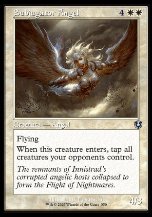 (350) Magic The Gathering Innistrad Remastered: Extras Single: Subjugator Angel Holo Uncommon