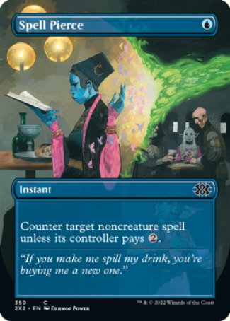 (350) Magic The Gathering Double Masters 2022: Extras Single: Spell Pierce Holo Common