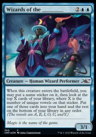 (350) Magic The Gathering Unfinity: Extras Single: Wizards of the ________ Holo Common