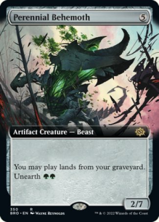 (350) Magic The Gathering The Brothers' War: Extras Single: Perennial Behemoth Holo Rare