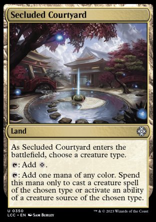 (350) Magic The Gathering Commander: The Lost Caverns of Ixalan Single: Secluded Courtyard  Uncommon
