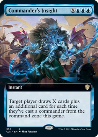 (350) Magic The Gathering Commander: Strixhaven: Extras Single: Commander's Insight  Rare
