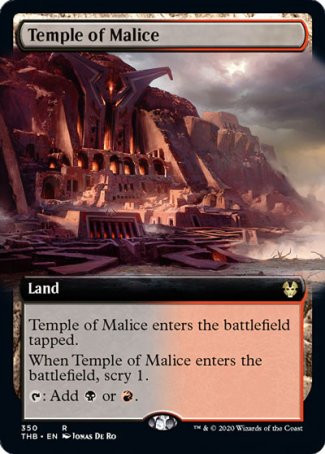 (350) Magic The Gathering Theros Beyond Death: Extras Single: Temple of Malice  Rare