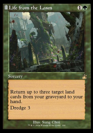 (350) Magic The Gathering Ravnica Remastered: Extras Single: Life from the Loam (V.3)  Rare
