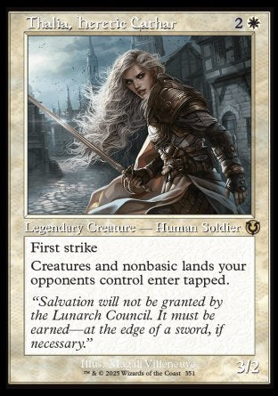 (351) Magic The Gathering Innistrad Remastered: Extras Single: Thalia, Heretic Cathar (V.2) Holo Rare