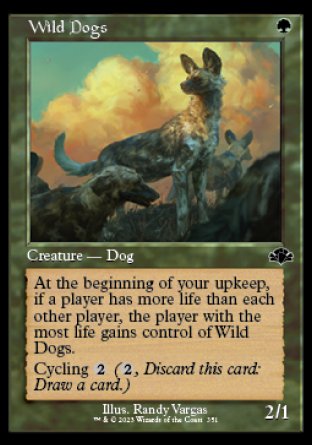 (351) Magic The Gathering Dominaria Remastered: Extras Single: Wild Dogs  Common