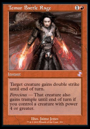 (351) Magic The Gathering Time Spiral Remastered: Extras Single: Temur Battle Rage Holo Time Shifted