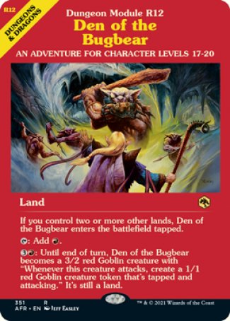 (351) Magic The Gathering Adventures in the Forgotten Realms: Extras Single: Den of the Bugbear  Rare