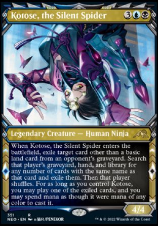 (351) Magic The Gathering Kamigawa: Neon Dynasty: Extras Single: Kotose, the Silent Spider (V.1)  Rare