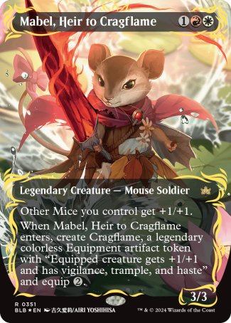 (351) Magic The Gathering Bloomburrow: Extras Single: Mabel, Heir to Cragflame (V.2)  Rare