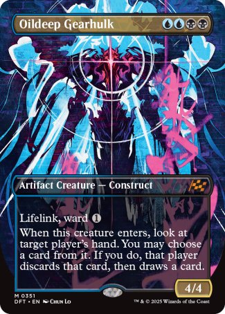 (351) Magic The Gathering Aetherdrift: Extras Single: Oildeep Gearhulk  Mythic