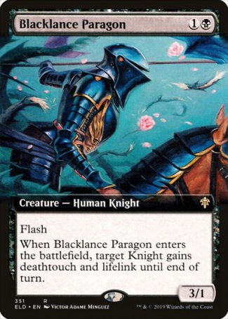 (351) Magic The Gathering Throne of Eldraine: Extras Single: Blacklance Paragon Holo Rare
