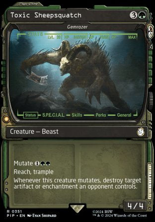 (351) Magic The Gathering Universes Beyond: Fallout: Extras Single: Gemrazer (V.1)  Holo Rare