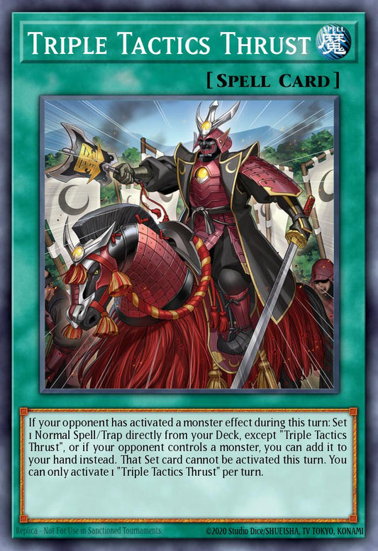 (073) YuGiOh TCG MP24: 25th Anniversary Tin: Dueling Mirrors Single: Triple Tactics Thrust  Secret Rare